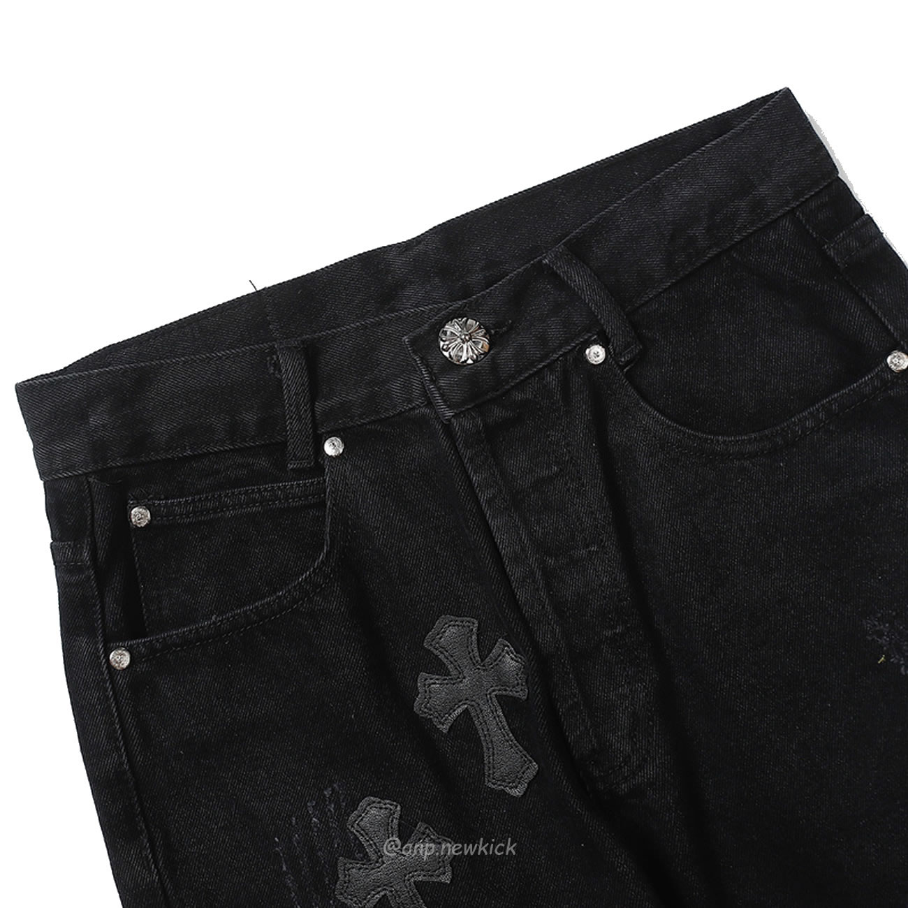 Chrome Hearts Black Cross Jeans (3) - newkick.org